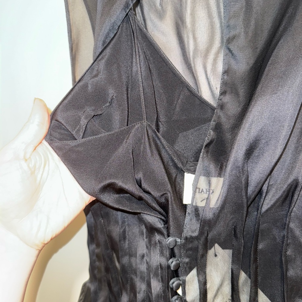 Khaite Westin Organza Top, 6, Black - Picture 16 of 17